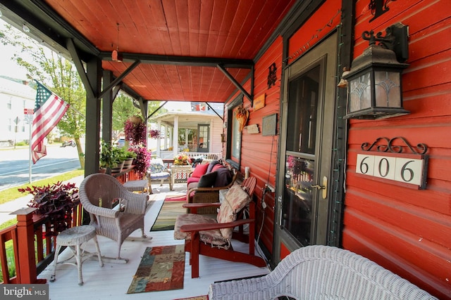 view of patio / terrace with a porch