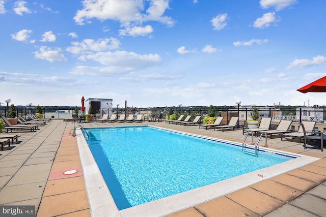 view of pool with a patio