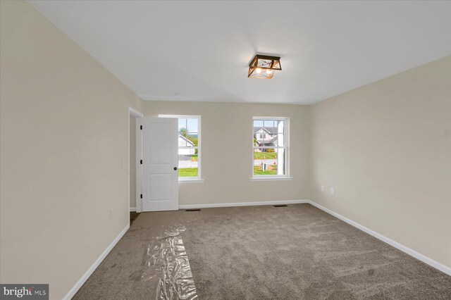 view of carpeted empty room