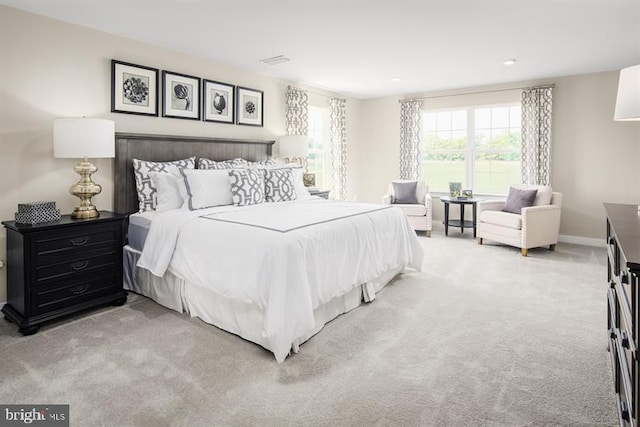 view of carpeted bedroom