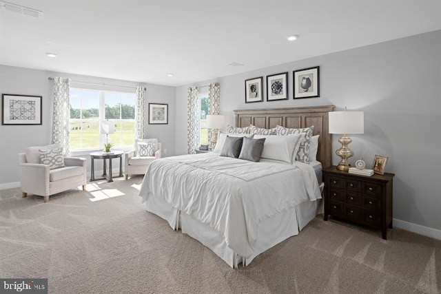 view of carpeted bedroom