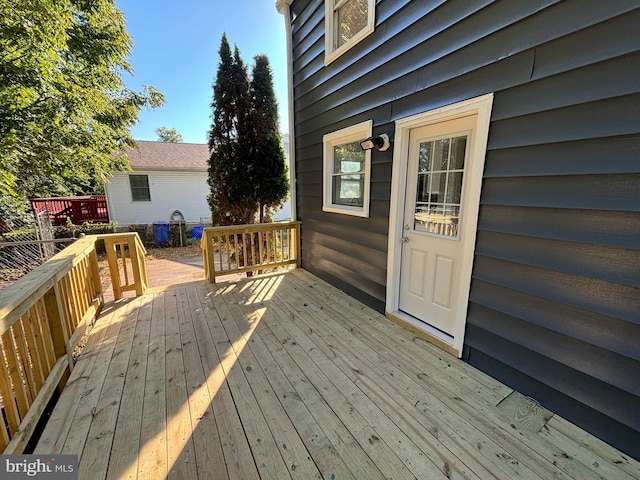 view of wooden terrace