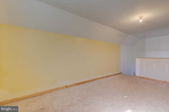 bonus room with lofted ceiling