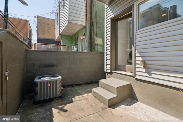 view of patio with cooling unit