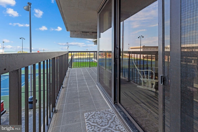 view of balcony