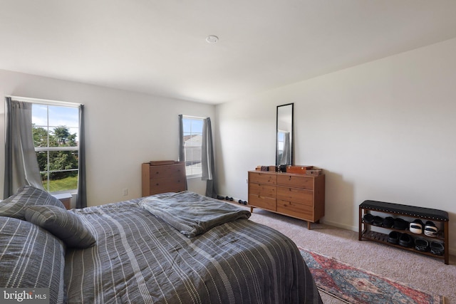 view of carpeted bedroom