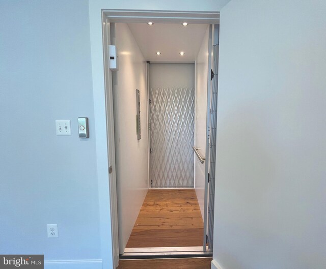 bedroom featuring light hardwood / wood-style floors