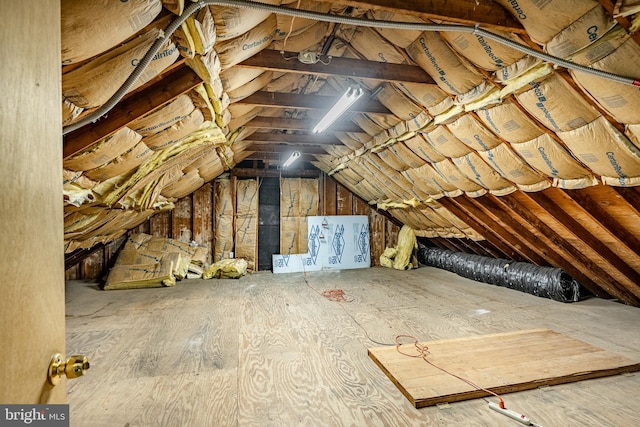 view of attic