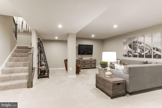 view of carpeted living room