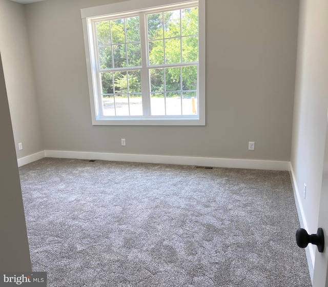 view of carpeted spare room