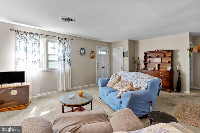 view of carpeted living room