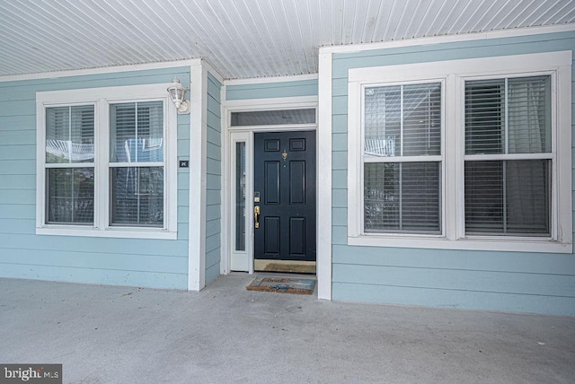 view of doorway to property