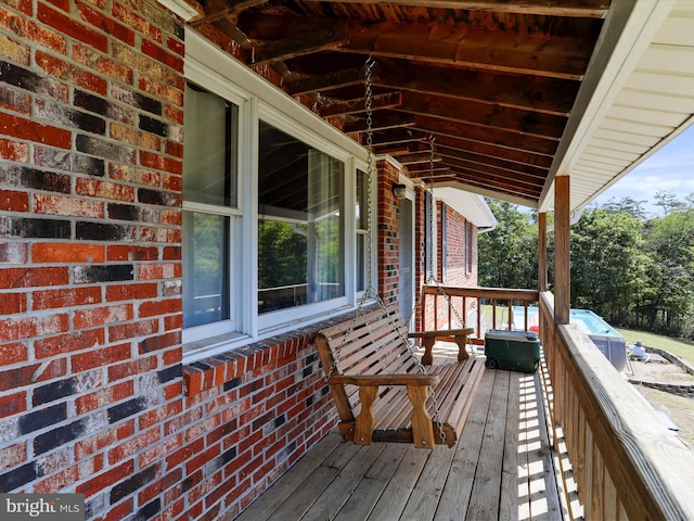 view of wooden deck