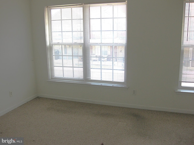 spare room featuring carpet flooring