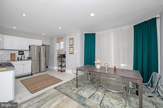 office featuring light hardwood / wood-style floors