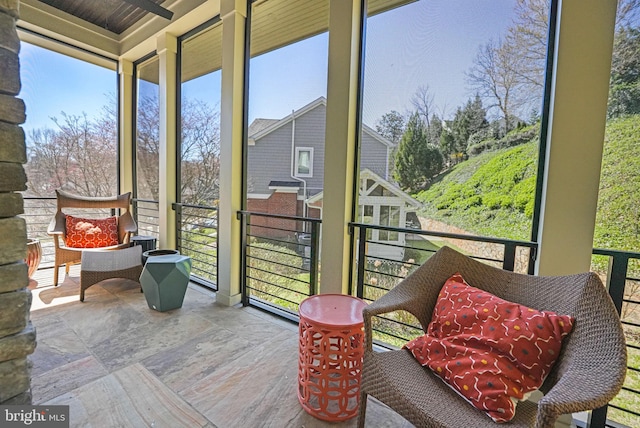 view of sunroom / solarium