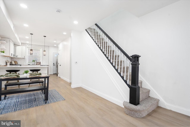 interior space featuring light hardwood / wood-style floors