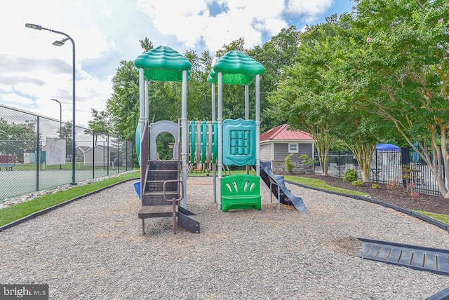 view of jungle gym