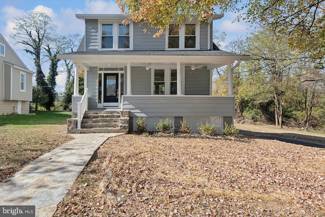 view of front of property with covered porch