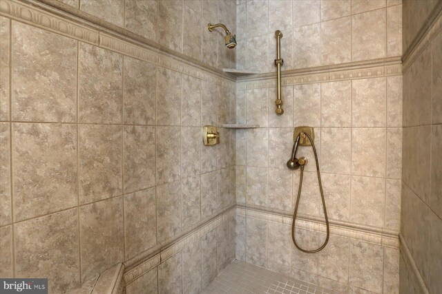 room details featuring tiled shower