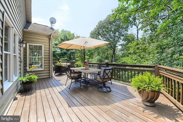 view of wooden terrace