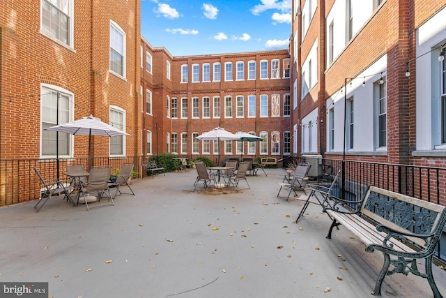 view of community featuring a patio area