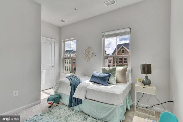 view of carpeted bedroom