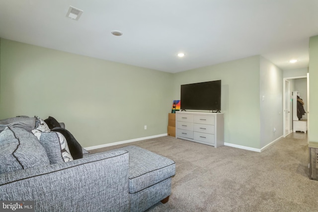 view of carpeted living room