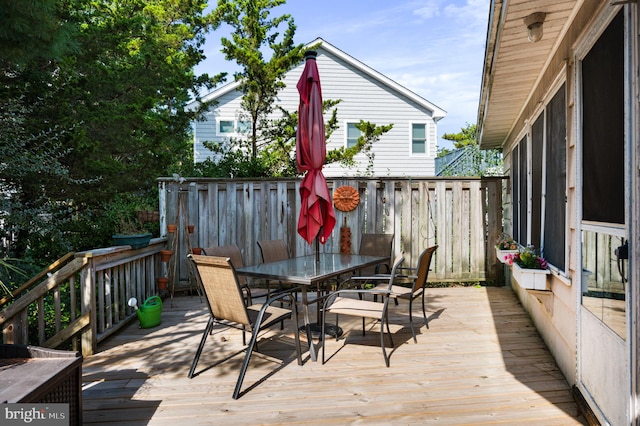 view of wooden terrace