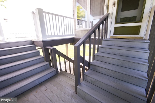 deck featuring entry steps