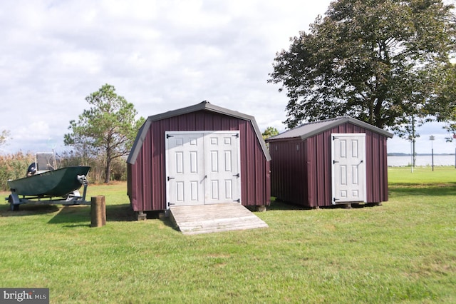 view of shed