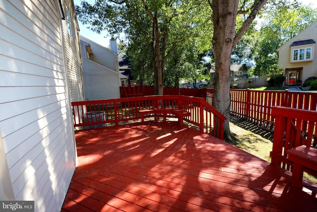 view of wooden deck