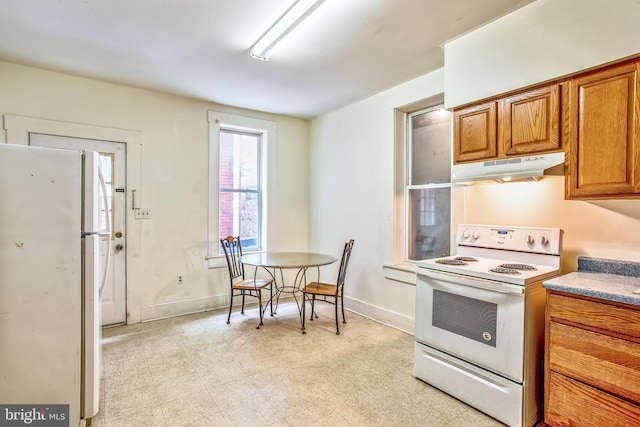 kitchen with white appliances