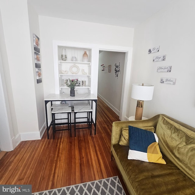 interior space featuring dark hardwood / wood-style floors