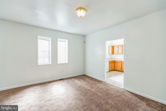 empty room with light carpet