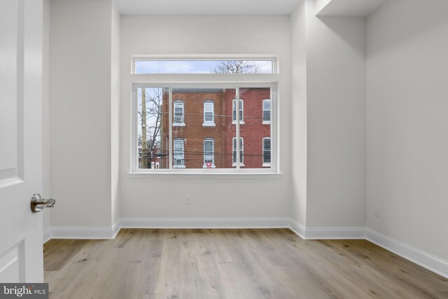 empty room featuring light hardwood / wood-style flooring