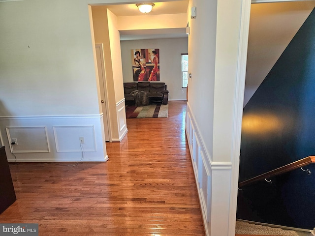 hall featuring hardwood / wood-style floors