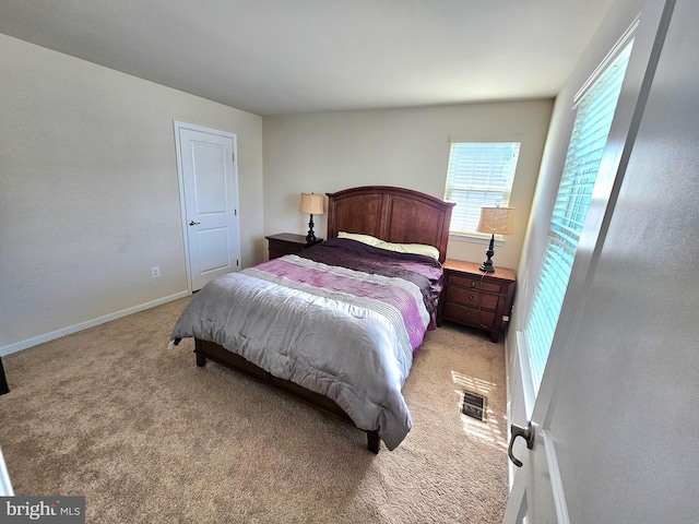 view of carpeted bedroom