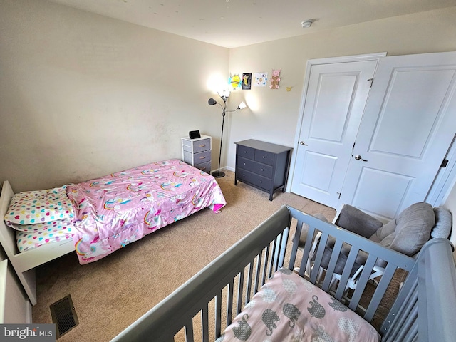 view of carpeted bedroom