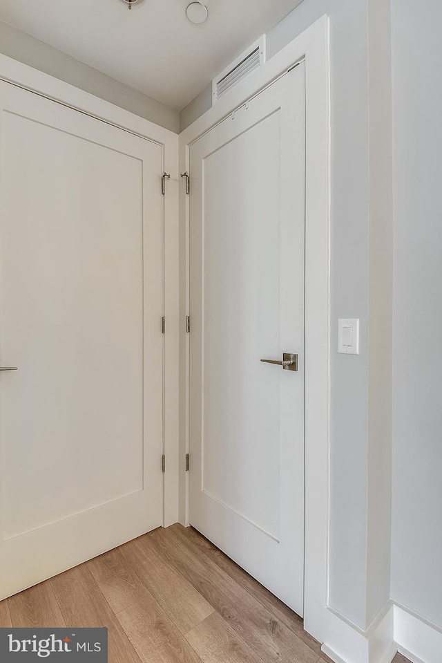 interior space featuring light hardwood / wood-style floors