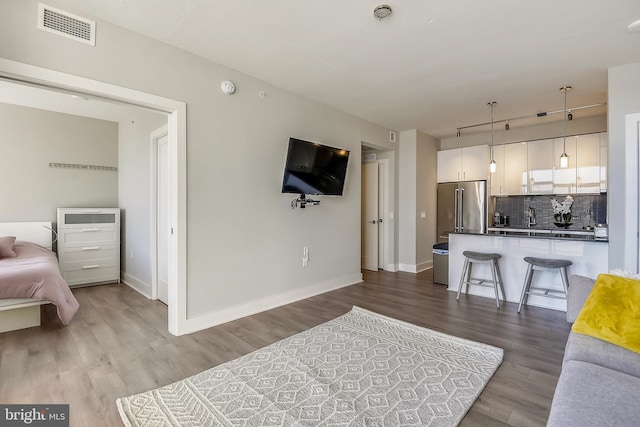 living room featuring hardwood / wood-style floors