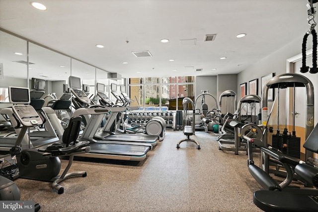 view of workout area