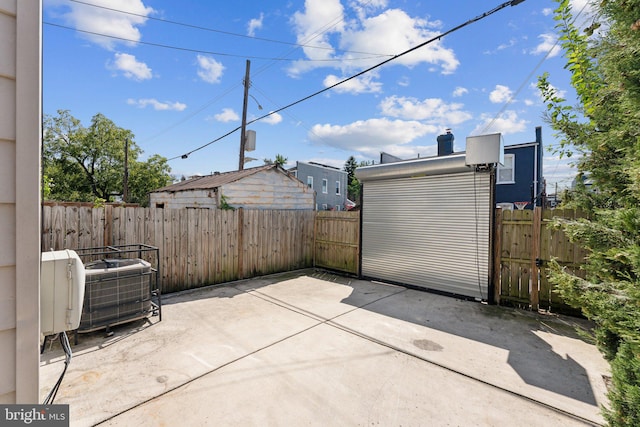 view of patio featuring central air condition unit