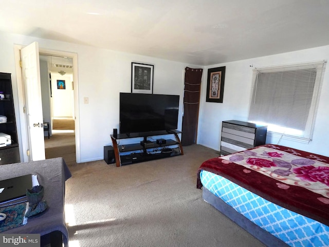 view of carpeted bedroom