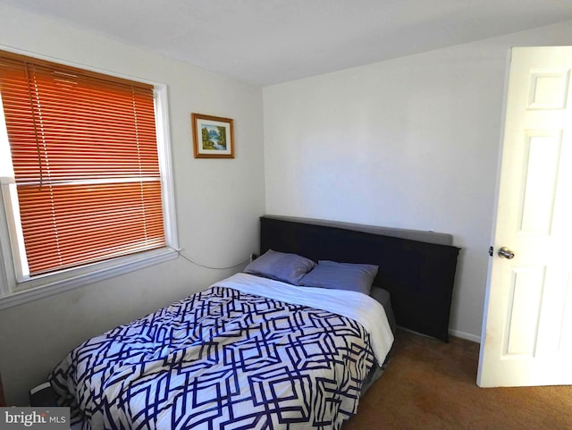 view of carpeted bedroom