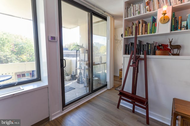 misc room featuring hardwood / wood-style floors