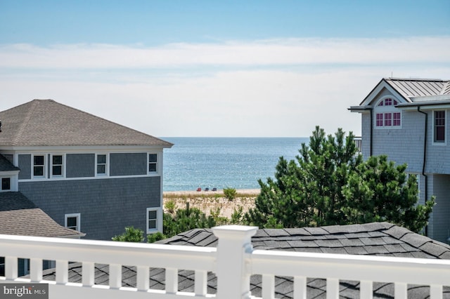 water view featuring a beach view