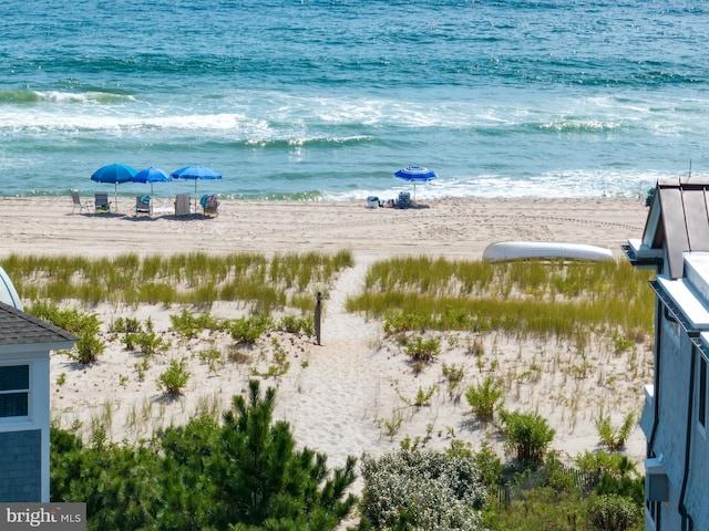 property view of water with a view of the beach