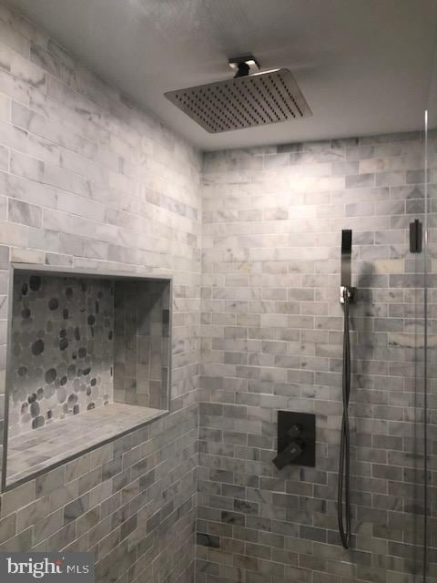 details with tiled shower