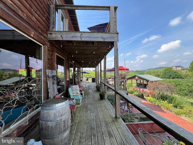 view of wooden deck